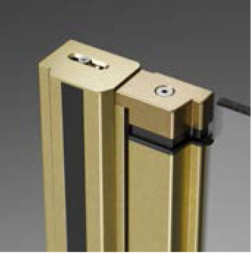 Drzwi złoto szczotkowane 70 Radaway Nes Brushed Gold DWB Prawe