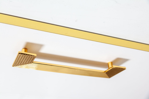 Szafka łazienkowa biało złota pod umywalkę Sanitti Muso Gold 60