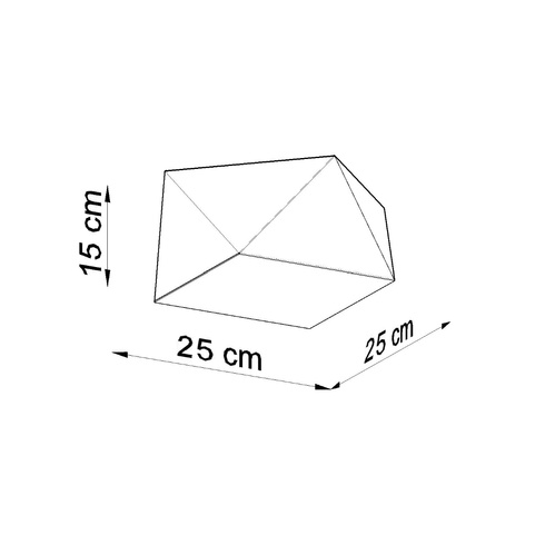 Plafon HEXA 25 czarny