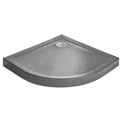 Brodzik półokrągły Radaway Doros A Compact Stone antracytowy 90x90