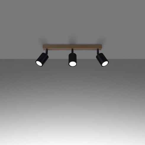 Plafon VERDO 3L czarny