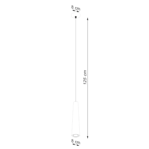 Lampa wisząca ELECTRA czarna beton