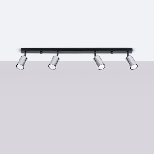 Plafon WINX 4L czarny/chrom