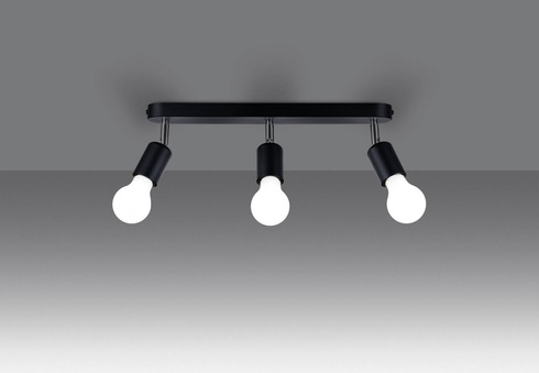 Plafon FORNES 3 czarny