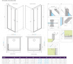 Kabina prysznicowa składana łamana Radaway EOS KDJ B 80x80 prawa