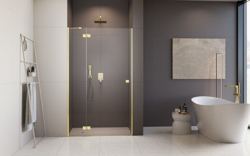 Drzwi prysznicowe złote połysk Radaway Essenza Gold DWJ 80 lewe