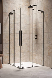 Kabina prysznicowa czarna Radaway Furo SL Black KDD 80x120