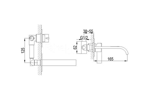 Bateria umywalkowa podtynkowa Kohlman Dexame QW180D