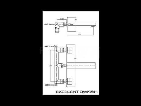 Bateria umywalkowa podtynkowa Kohlman Excelent QW195H