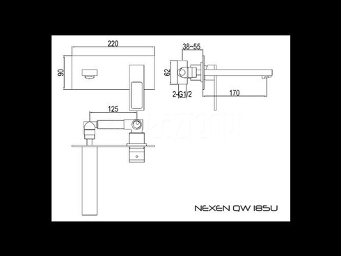 Bateria umywalkowa podtynkowa Kohlman Nexen QW185U