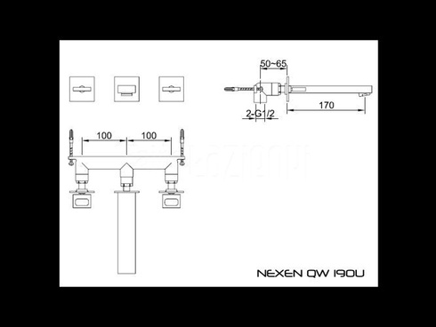 Bateria umywalkowa podtynkowa Kohlman Nexen QW190U