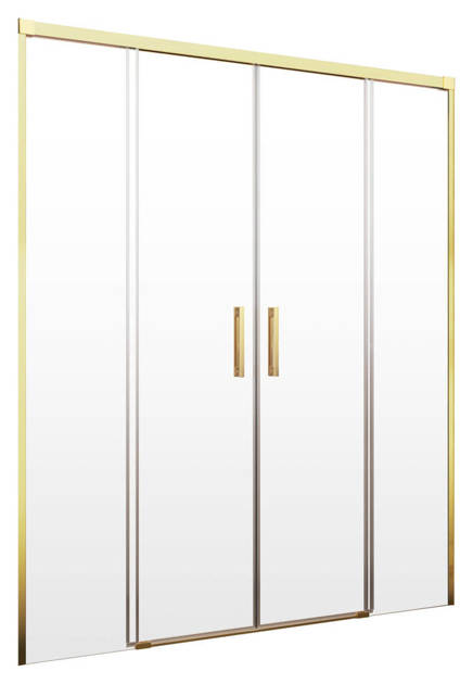 Złote drzwi przesuwne 180 łazienki Radaway Idea Gold DWD 387128-09-01