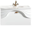 Szafka umywalkowa Sanitti Asso 80 cm biała uchwyt złoty mat